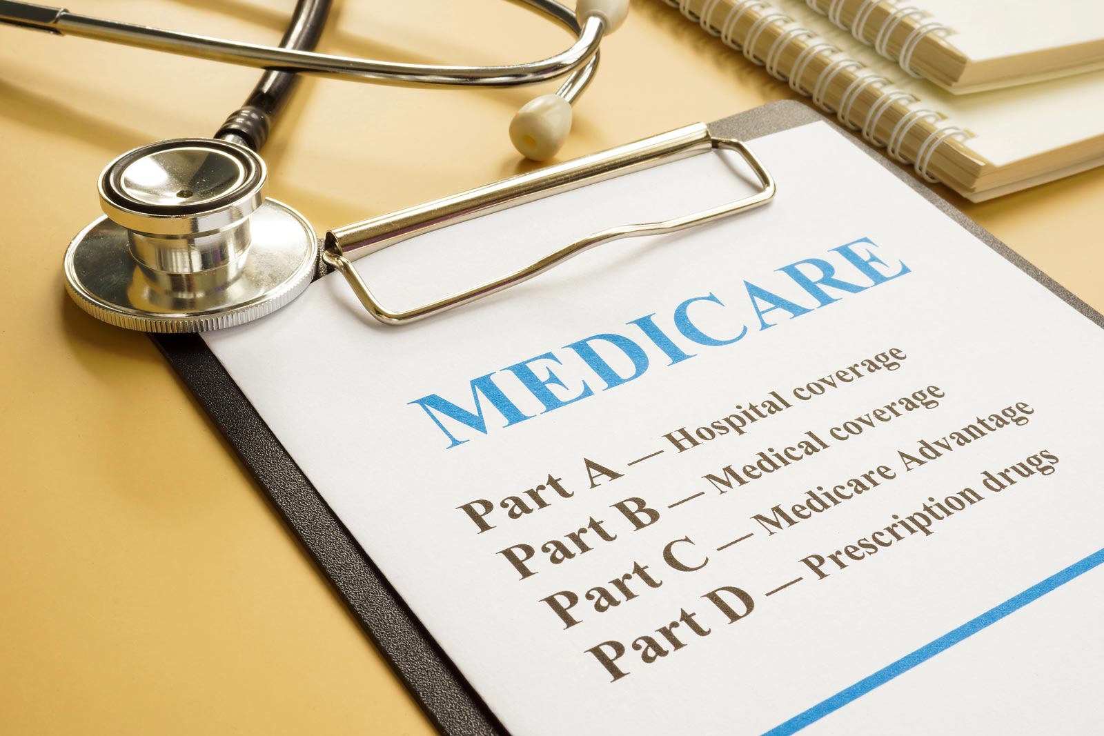 Medicare insurance paperwork in Three Rivers, MI